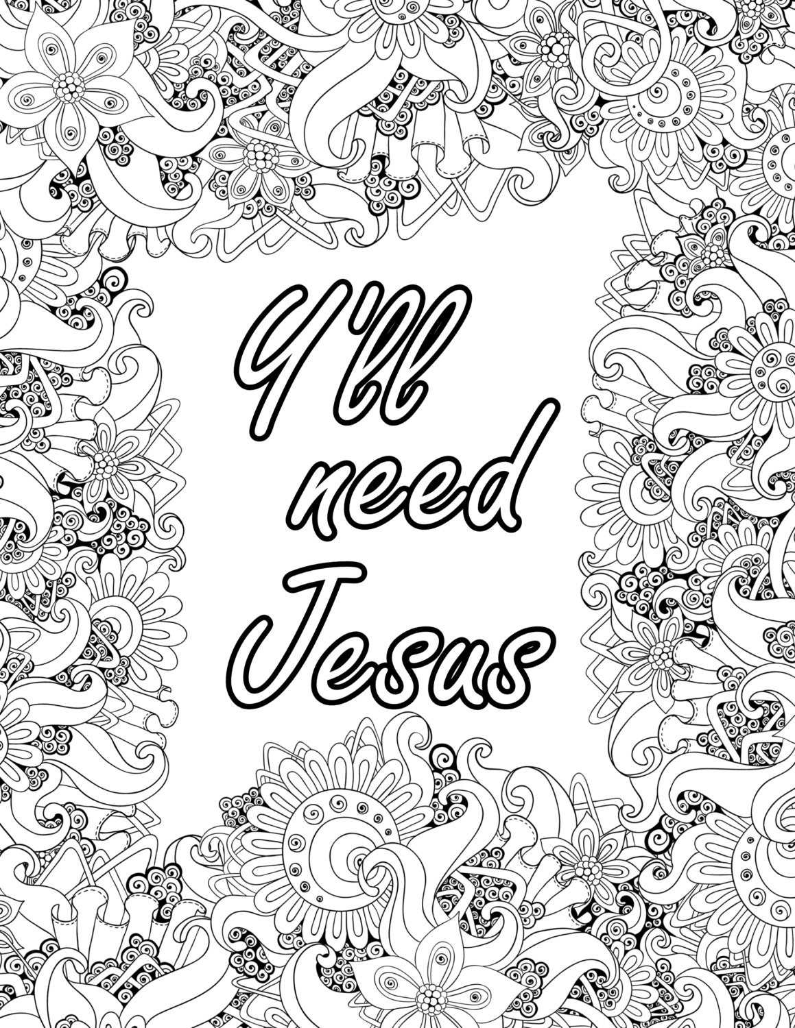 Download Bible Coloring Page: 14 Bible Quotes Coloring Pages Bundle