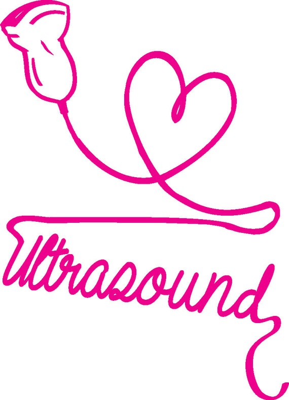 PINK Vinyl I love Ultrasound Decal Sticker by EatSleepScan on Etsy