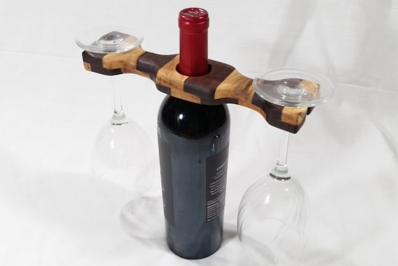 Share a bottle of wine with a friend using this wine caddy