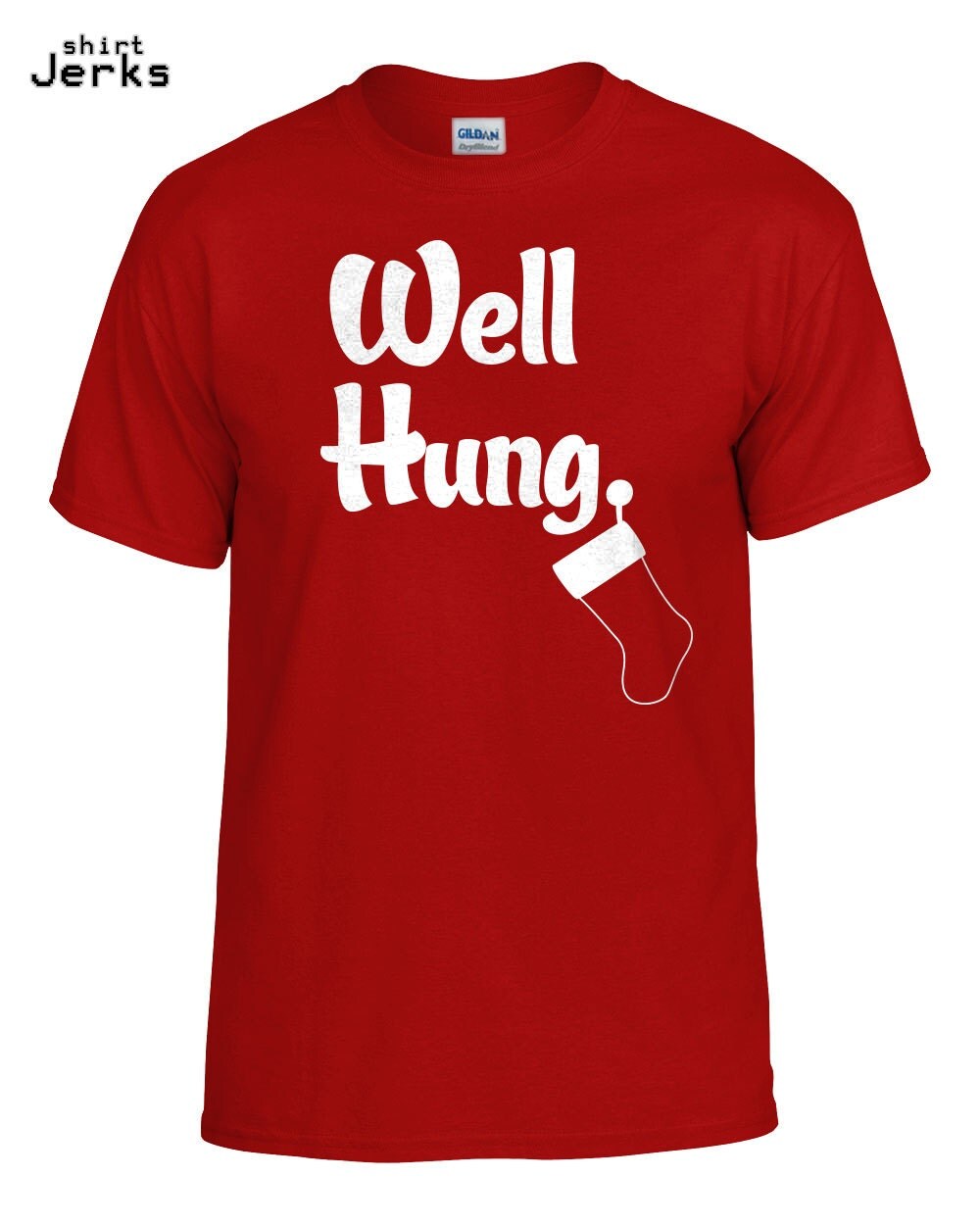 well hung xmas shirt