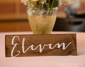 Rustic Wood Wedding Table Numbers