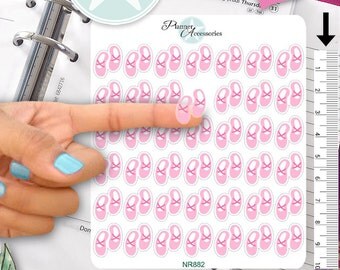 Clear Ballet Stickers Slipper Stickers Ballet Slipper Stickers Planner Stickers Erin Condren Functional Stickers NR882