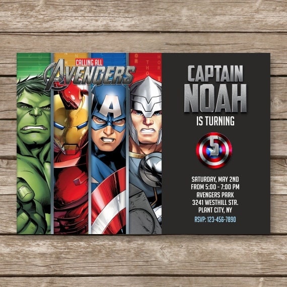 Avengers Invitation Card 10