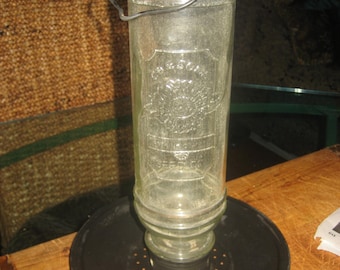 CB&Sons Seed Co. Metal/Glass Premium Quality Vintage Wild Bird Feeder