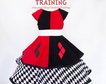 Harley Quinn Inspired Girls Cosplay Dress