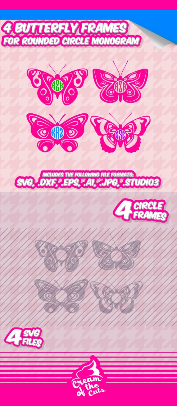 Download Butterfly Svg .Studio3 cut files Monogram frames