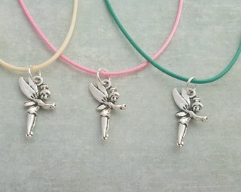 Fairy Necklace, Fairytale Party Favors, Kids Jewelry, Cord Necklace, Pixie Gift, Fairy Charm, Fairy Theme Party, Fairy Gift, Little Fairy