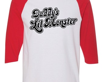 Harley Quinn Suicide Squad Daddy's Lil Monster shirt with a kiss HQ8