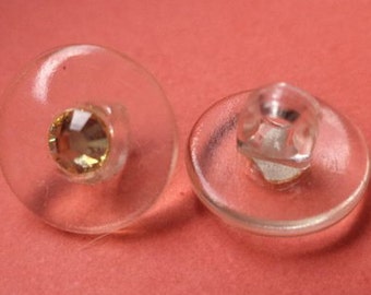 15 RHINESTONE buttons of 12 mm (5384) small buttons rhinestone button
