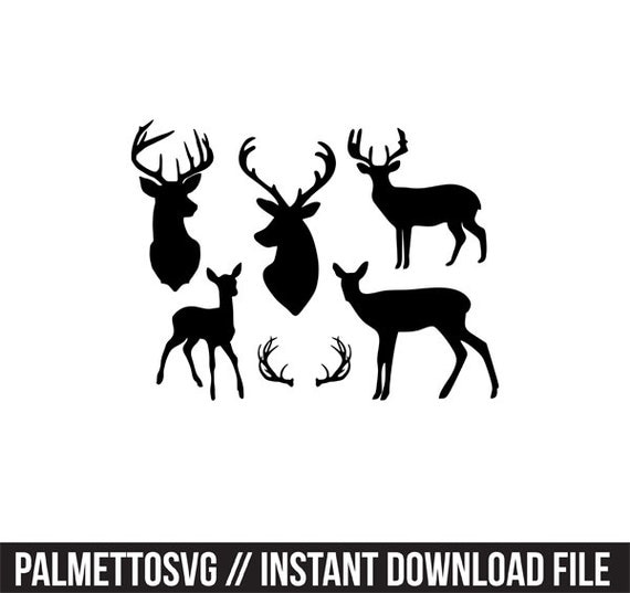 deer silhouette svg dxf silhouette cameo cricut by palmettocuts