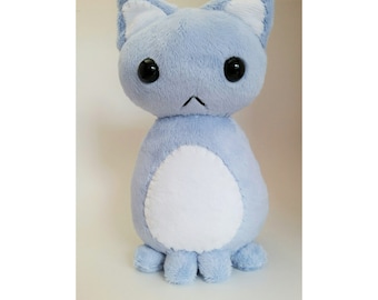 blue plush cat