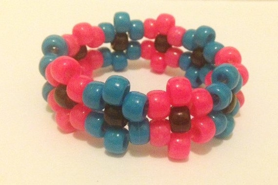 Flower Patterned Kandi Cuff