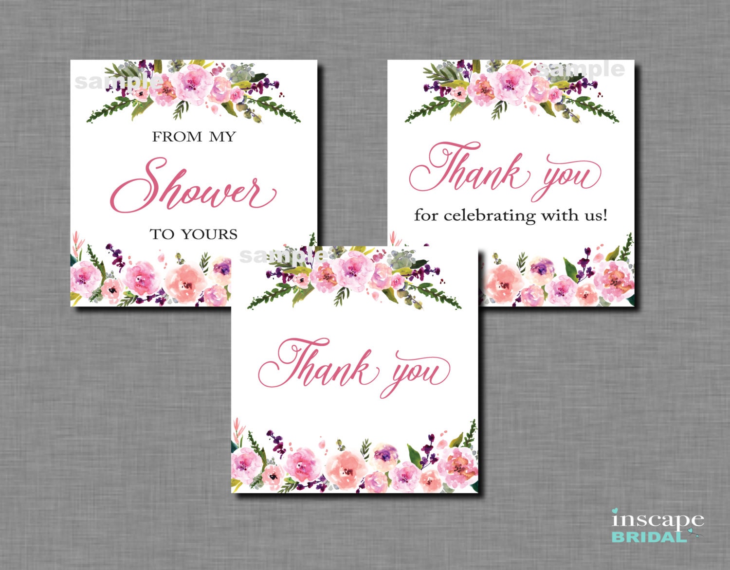 Printable Bridal Shower Favor Tags From My Shower to Yours