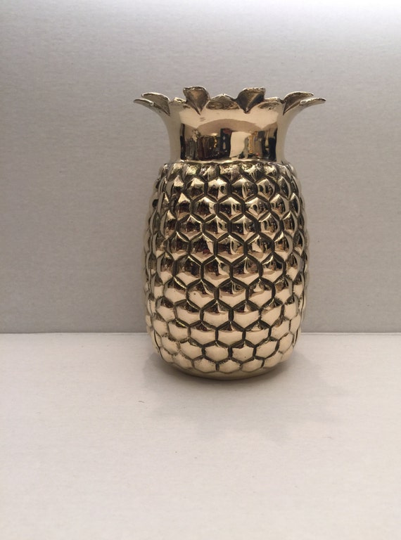 Gold Brass Pineapple Vase