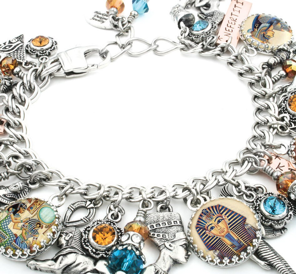 Download Charm Bracelet Egyptian Silver Charm Bracelet Egyptian