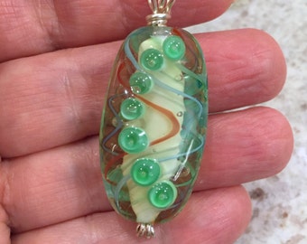Handmade Lampwork Glass Bead Pendant