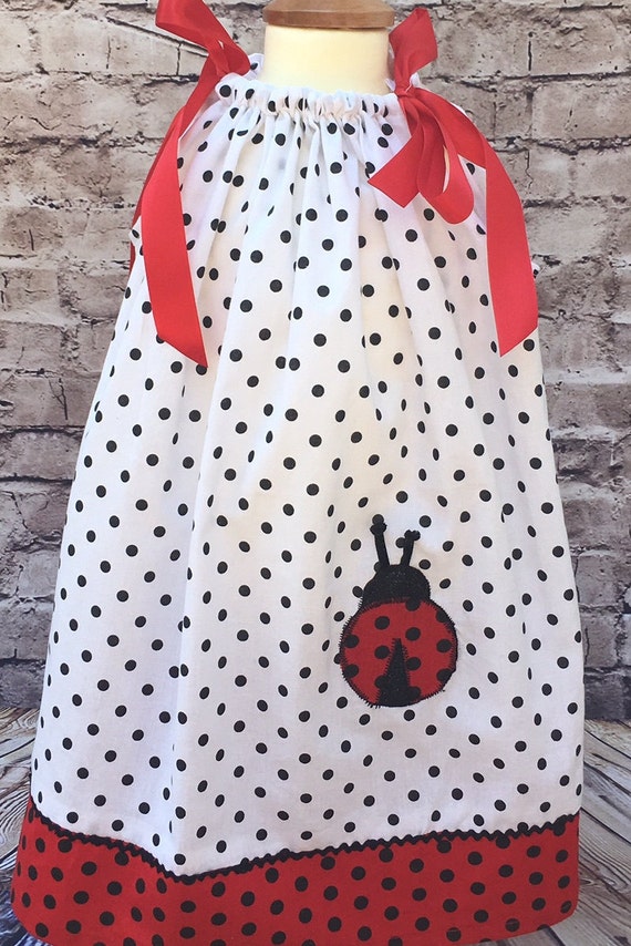 Items similar to Lady Bug Pillowcase Dress on Etsy