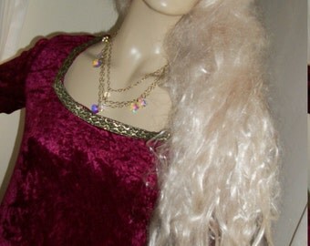 Vintage Lady Godiva Platinum Blonde Wig Super Long One Size Fits Most