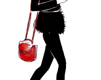 Watercolour illustration Titled What she Wants