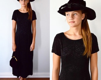 Vintage Dress, Vintage Laura Ashley, Laura Ashley, 1980s Laura Ashley, 1980s Black Dress, Dress, Black Dress, Casual Dress