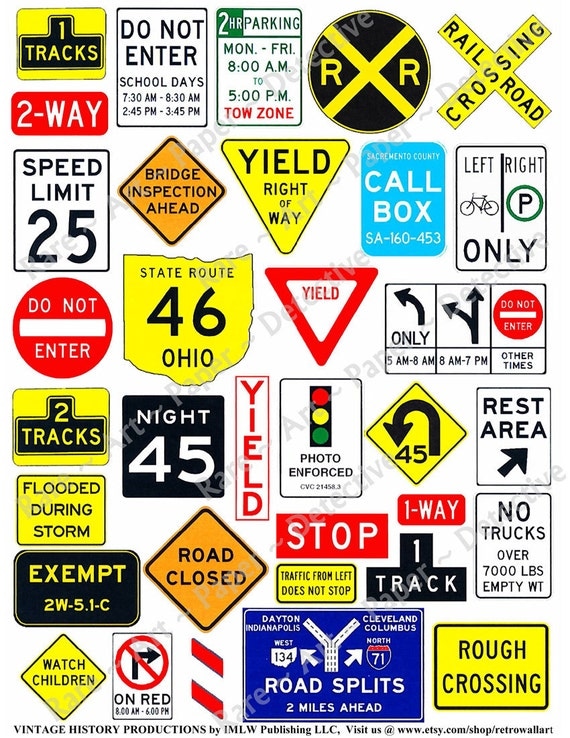 Road Signs Digital Roadway Clip Art Highway Sign ClipArt