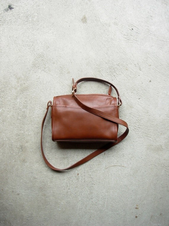 Vintage small brown leather purse brown crossbody purse