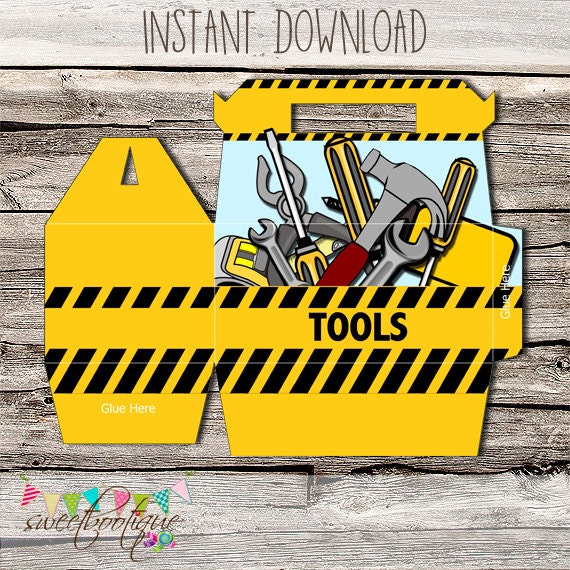 Tool Box Gift Box Thank you Box Favor Box Printable