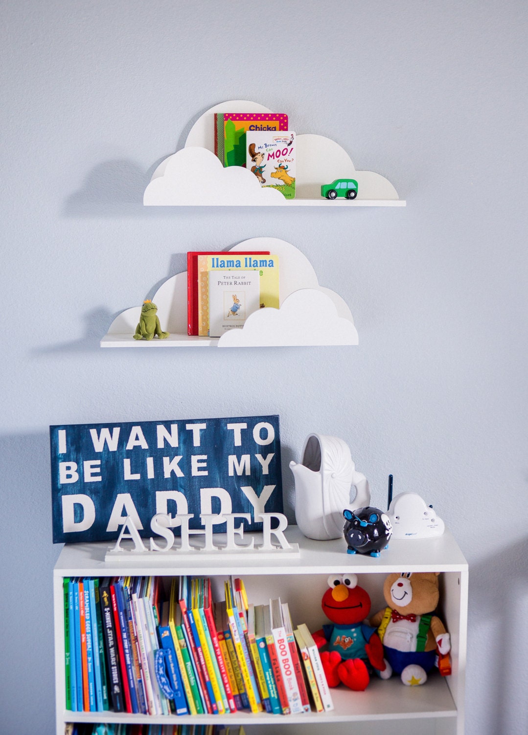 Nursery Shelves Etsy Cloud Shelf For Kids Room Baby Nursery Wall Decor Hanging Shelves Decorations Bedroom