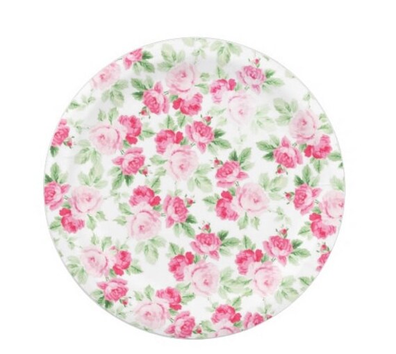 8 FLORAL TEA PARTY Paper Plates Parisian Vintage Style Shabby Chic ... 8 FLORAL TEA PARTY Paper Plates Parisian Vintage Style Shabby Chic ...