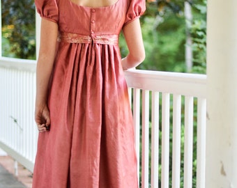 Items similar to Custom Regency Dress, Reenactment Costume, Bridesmaid ...