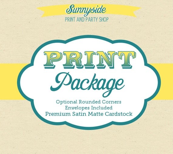 Professional Print Package Add-On // 4x6 or 5x7 Invitations - Free Envelopes - Sunnyside Print & Party Il_570xn