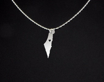 Israel Necklace - Country Necklace - Israel Gift - Israel Jewelry