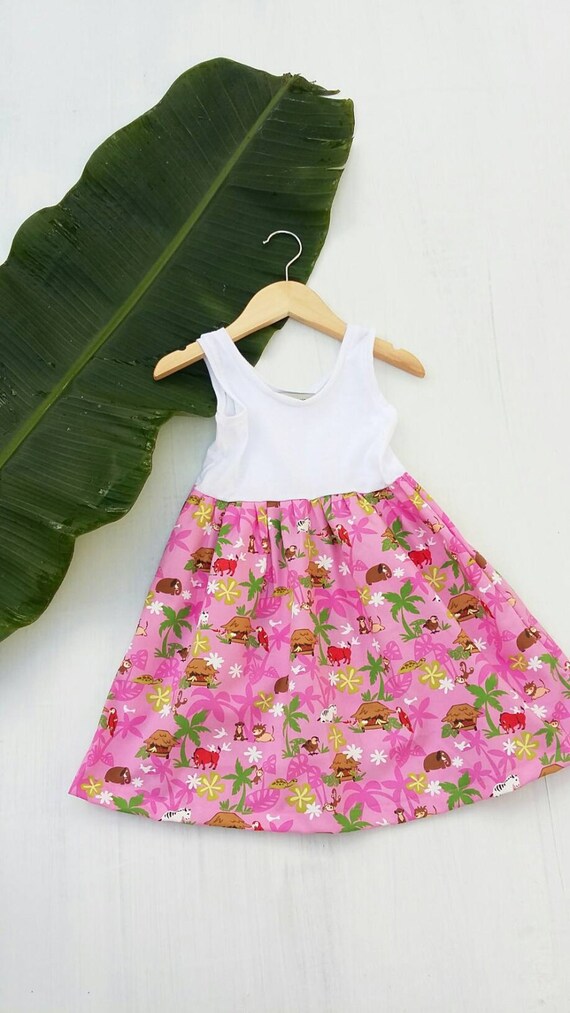 Girls Zoo Dress / Pink Zoo Animal Dress / Baby by BigIslandKidz