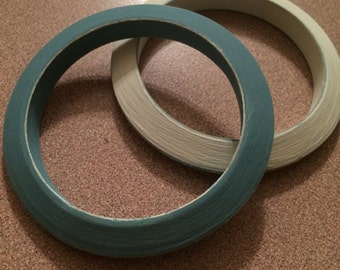 Painted Wood Bangles (Set of 2)