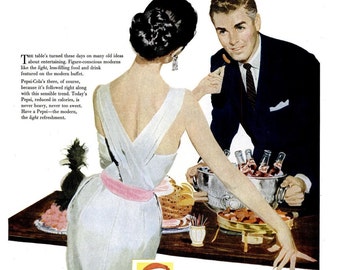 1957 Pepsi Cola Advertisement Vintage Fifties Fashion Dovima Dorian Leigh Pin Up Illustration Soda Pop Drink 1957 Pepsi Cola Advertisement Vintage Fifties Fashion Dovima Dorian Leigh Pin Up Illustration Soda Pop Drink