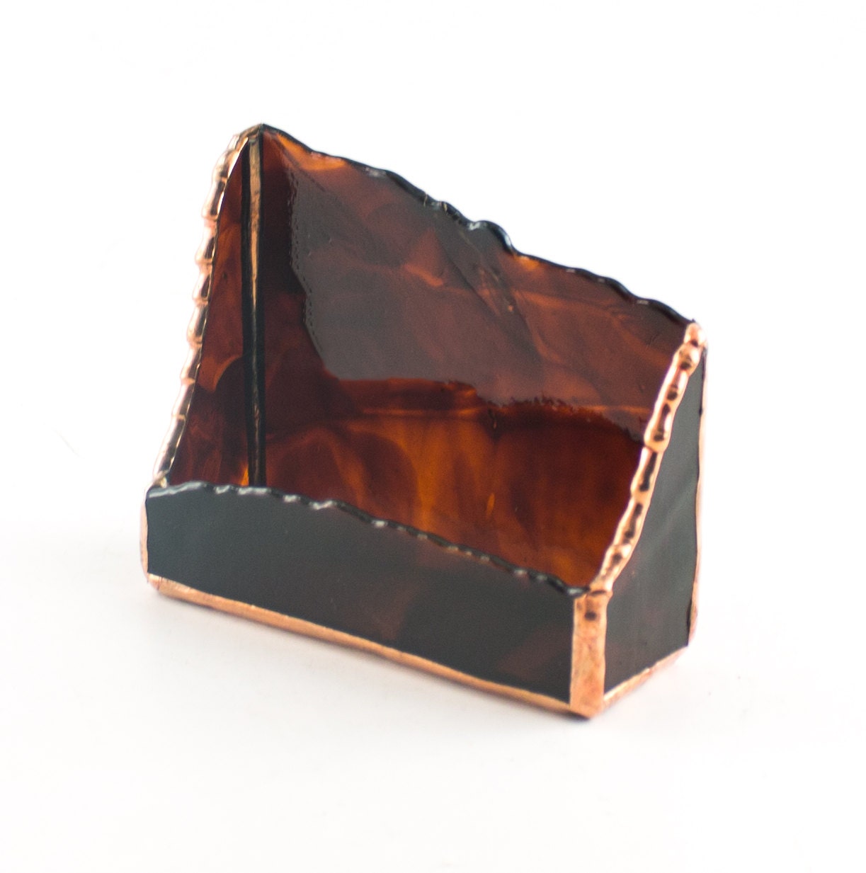 Unique Business Card Holder Modern Desk Accessories Stained