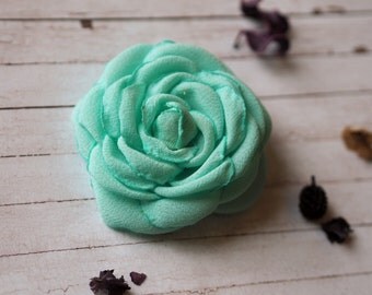 Bridesmaid Hair Piece, Green Bridal Hair Accessory, Green Hair Fascinator, Mint Green Hair Clip, Wedding Hair Flower,