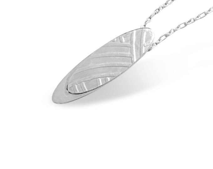 Sterling Silver Curve Texture Pendant