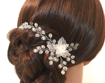 Bridal headpiece hair pins, wedding hair pins, hair pins bridal, flower headpiece wedding, hair pins for wedding, wedding hair accessories