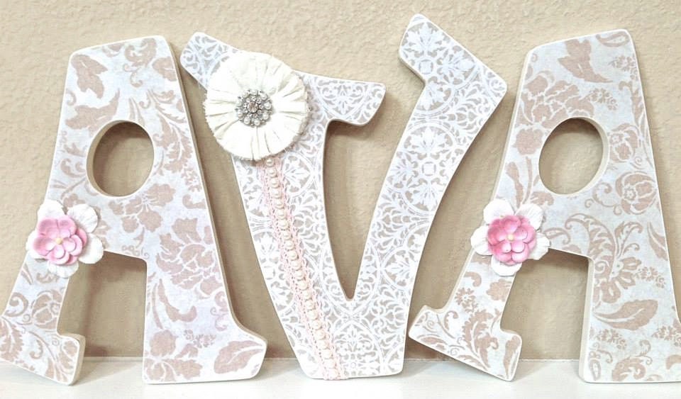 Custom Nursery Letters Baby Girl Nursery Decor Personalized
