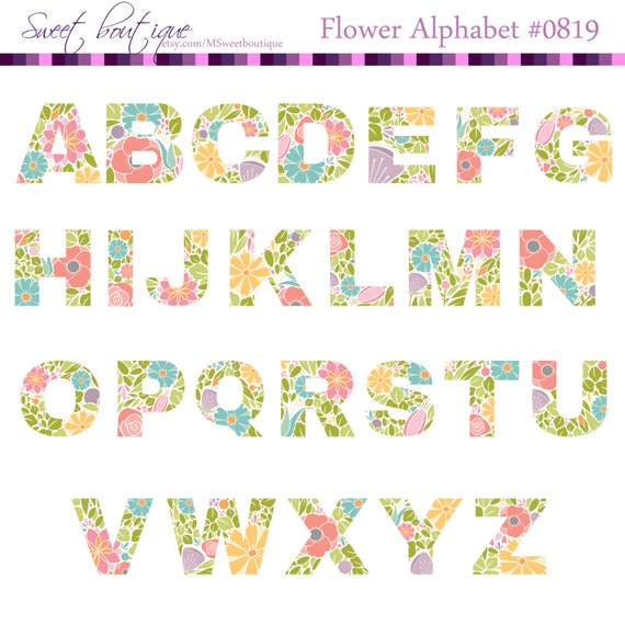 free flower alphabet clip art - photo #24