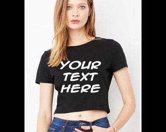 Sleeved Crop Top - Cute Crop Top - Crop Top - Custom CropTop - Cute Croptop - Croptop - Belly shirt - Custom Belly Shirt - Cute Summer Tops