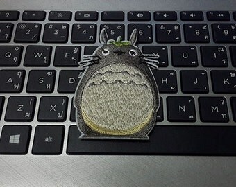 Totoro Applique Embroidered Iron on Patch size 2" x 3"