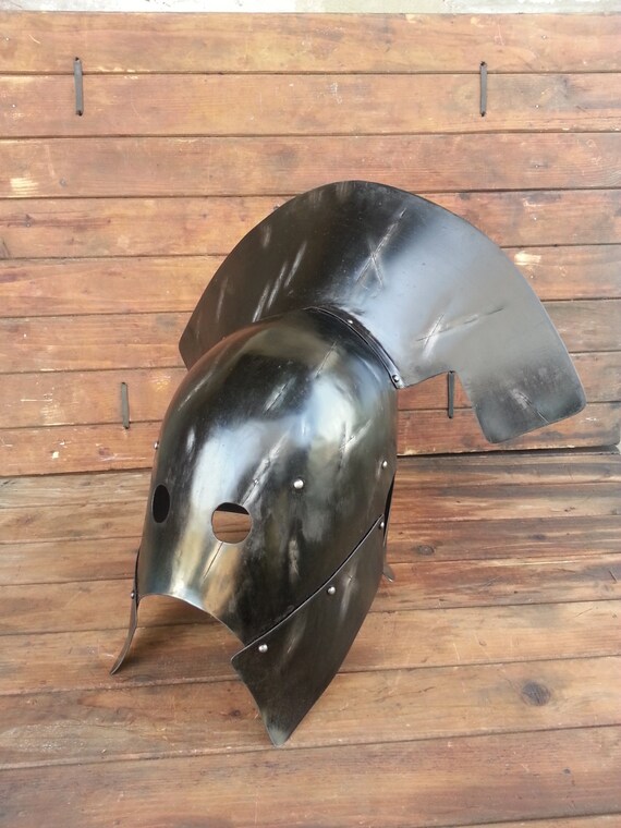 ORK Uruk Hai Helmet LARP Steel Armor LOTR The by IronWoodsShop