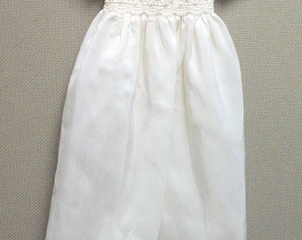 Arianne Silk Christening Gown, Silk Baptism Gown, Silk Blessing Gown, Silk Gown for Baby Girl's