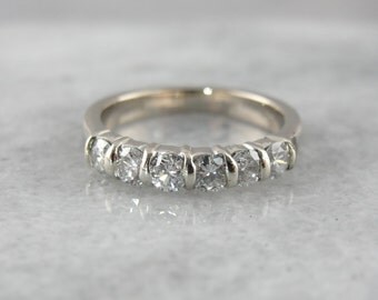 Six Round Diamond Band in White Gold L07A58-P