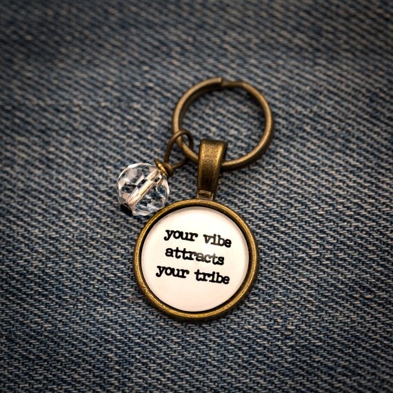 FREE SHIPPING - Your Vibe Attracts Your Tribe - Quote Necklace - Jewerly - Inspiration Necklace - Quote Jewelry - Quote Necklace