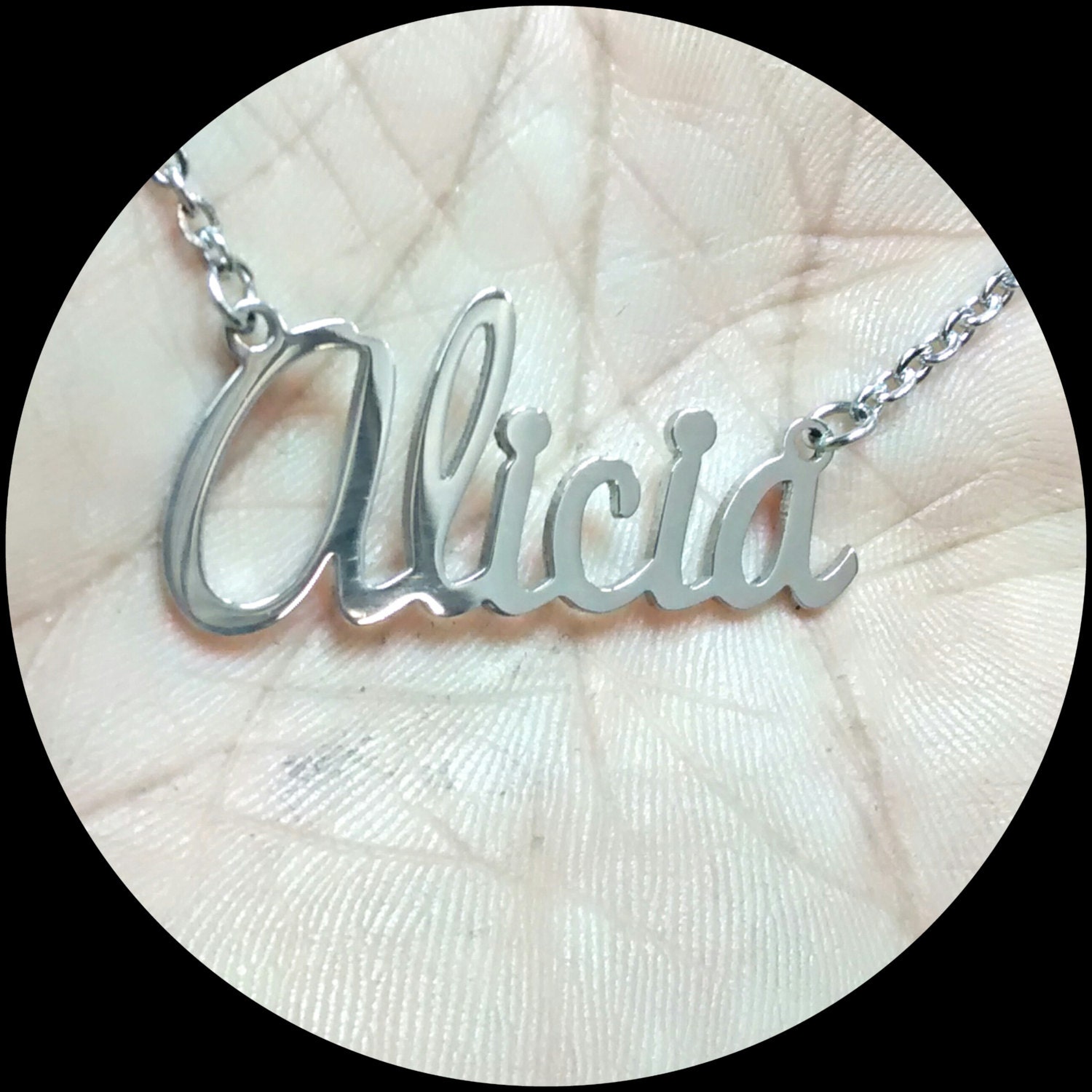 Name Necklace Charm Stainless Steel 316 with Surgical