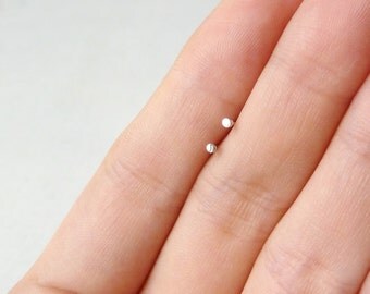 1mm 2mm Minimalist Tiny Dots Dot Sterling Silver Stud Earrings/simple dainty ear studs/ post earrings/ everyday earrings gift for her him