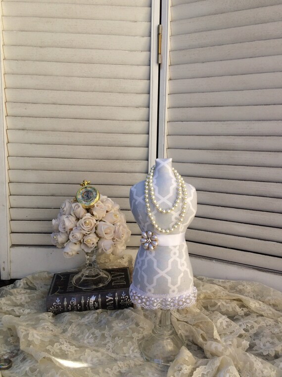 Necklace Holder Mannequin Dress Form Jewelry Stand Fabric